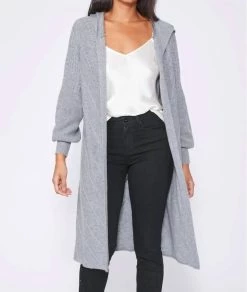 Paige Hazel Sweater Coat in Heather Gray for women