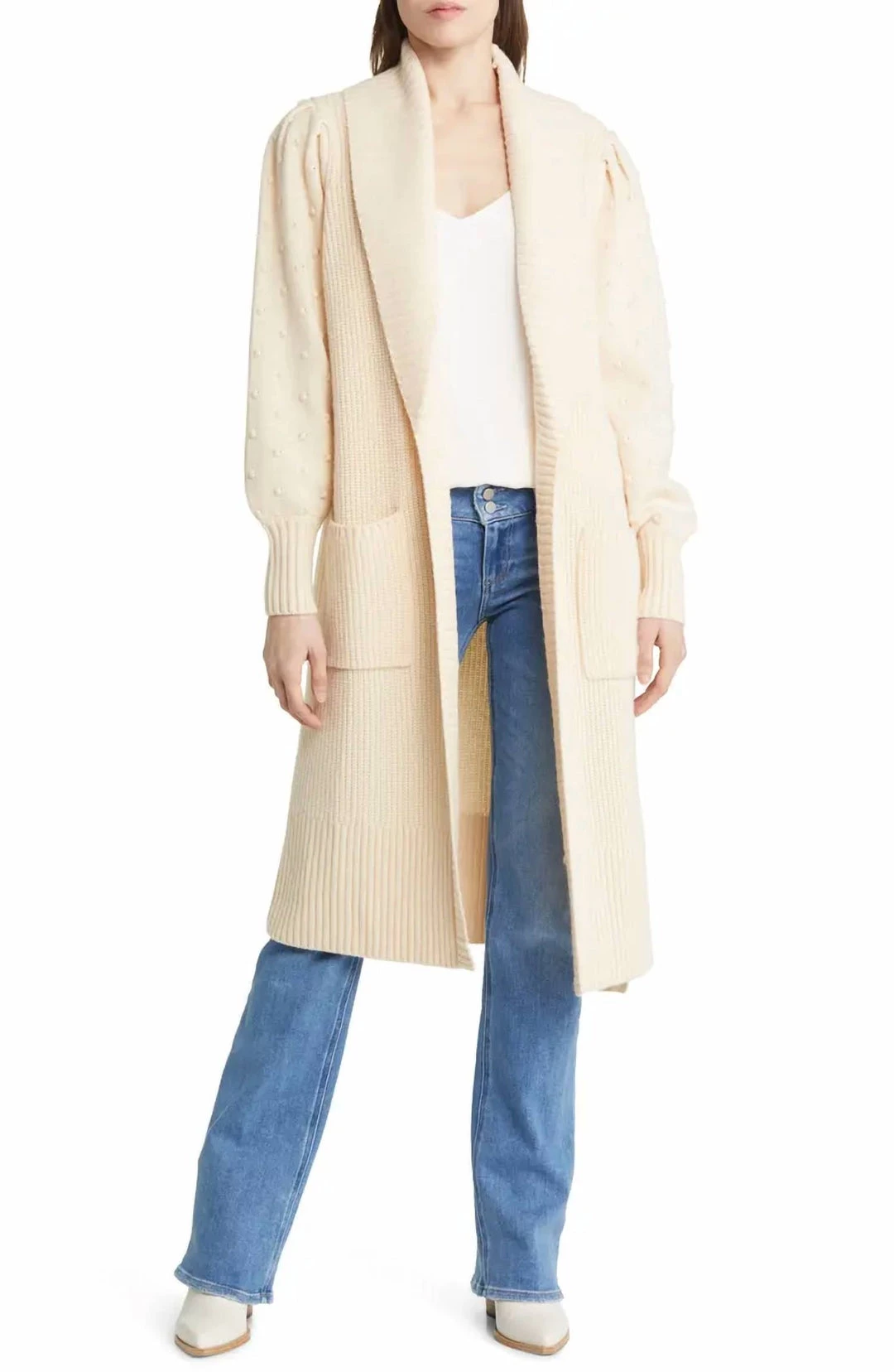 Paige Lordana Sweater Coat in Cream for women - Image 4