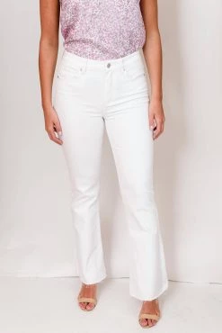Paige High Rise Bootcut Pants in White for women