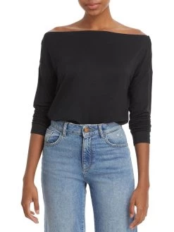 Paige Suvi Womens Off The Shoulder Stretch Bodysuit