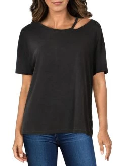 Paige Ryo Slashed Womens Slashed Cotton T-Shirt