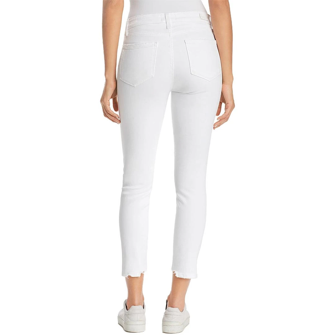 Paige Hoxton Womens Denim Frayed Hem Ankle Jeans - Image 2