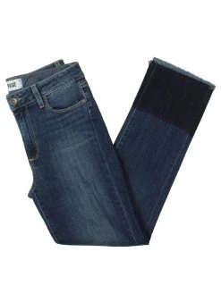Paige Jacqueline Womens Mid-Rise Denim Classic Straight Jeans