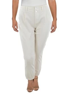 Paige Womens Denim Pleated Skinny Jeans