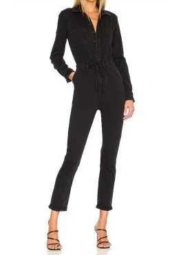Paige Christy Denim Jumpsuit in Black for women