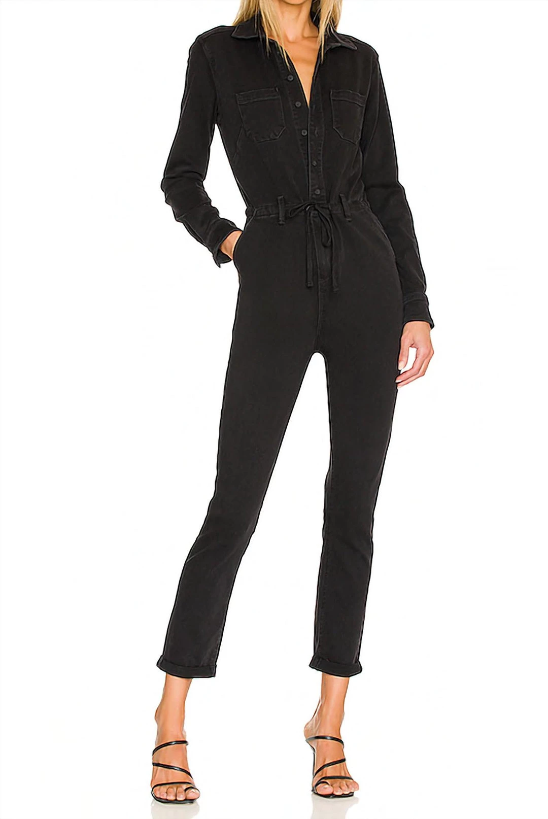 Paige Christy Denim Jumpsuit in Black for women