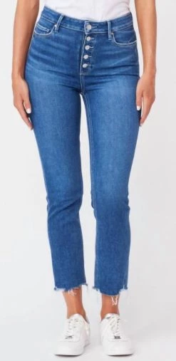 Paige Cindy High-Rise Straight Leg Denim in Medium Wash for women