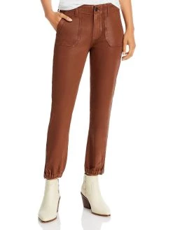 Paige Mayslie Womens Denim Coated Jogger Jeans