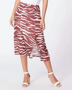 Paige Larsa Skirt in Cherrywood/Cream for women