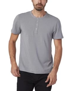 Paige Denim Harwood Short Sleeve Henley for men
