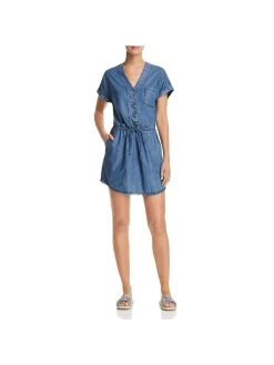 Paige Haidee Womens Tencel Frayed Hem Casual Dress