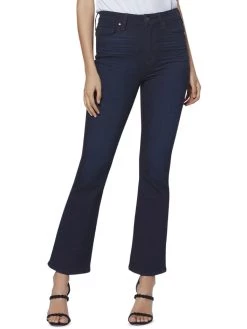 Paige Claudine Womens Denim High Rise Flare Jeans